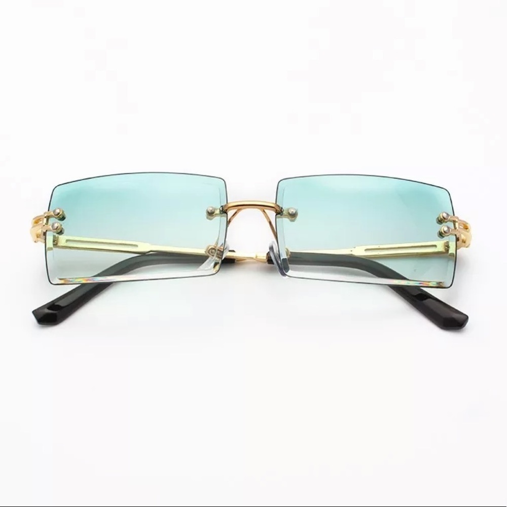 Unisex // Rectangle Rimless Glasses